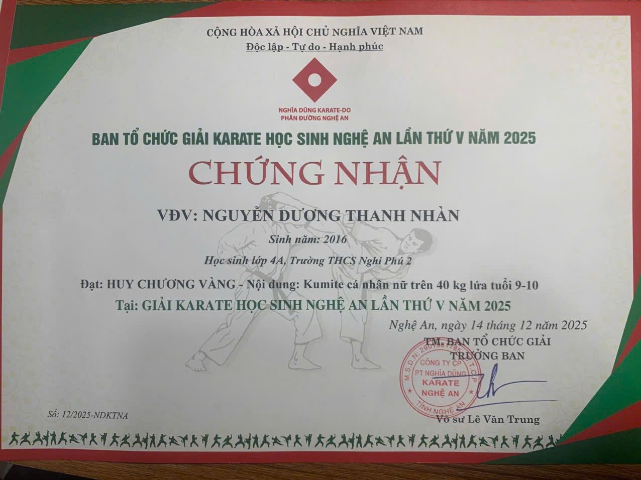 🌟VINH DANH THÀNH TÍCH XUẤT SẮC CỦA CÁC CHIẾN BINH KARATE NHÍ 🌟