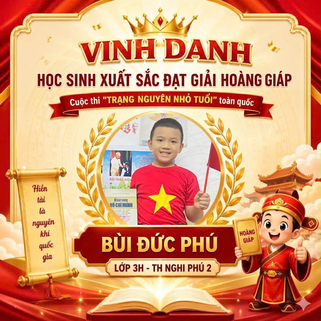 🎉 VINH DANH VÀ CHÚC MỪNG HỌC SINH THAM GIA TRẠNG NGUYÊN NHỎ TUỔI